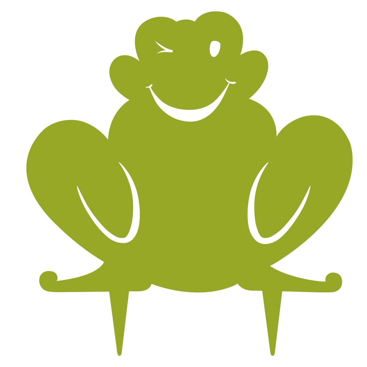   Figurine à piquer grenouille vert anis - Ht hors sol 34x40 cm Vert chartreuse 34x40cm