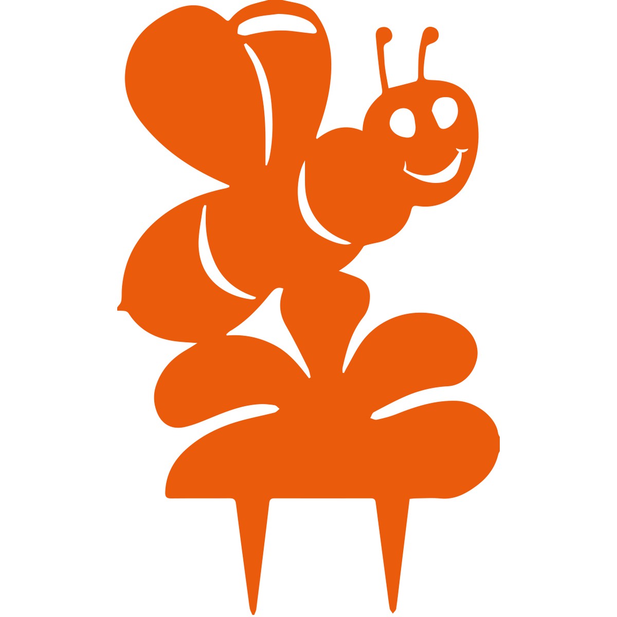   Figurine à piquer abeille orange - Ht hors sol 34x26 cm Orange 34x26cm