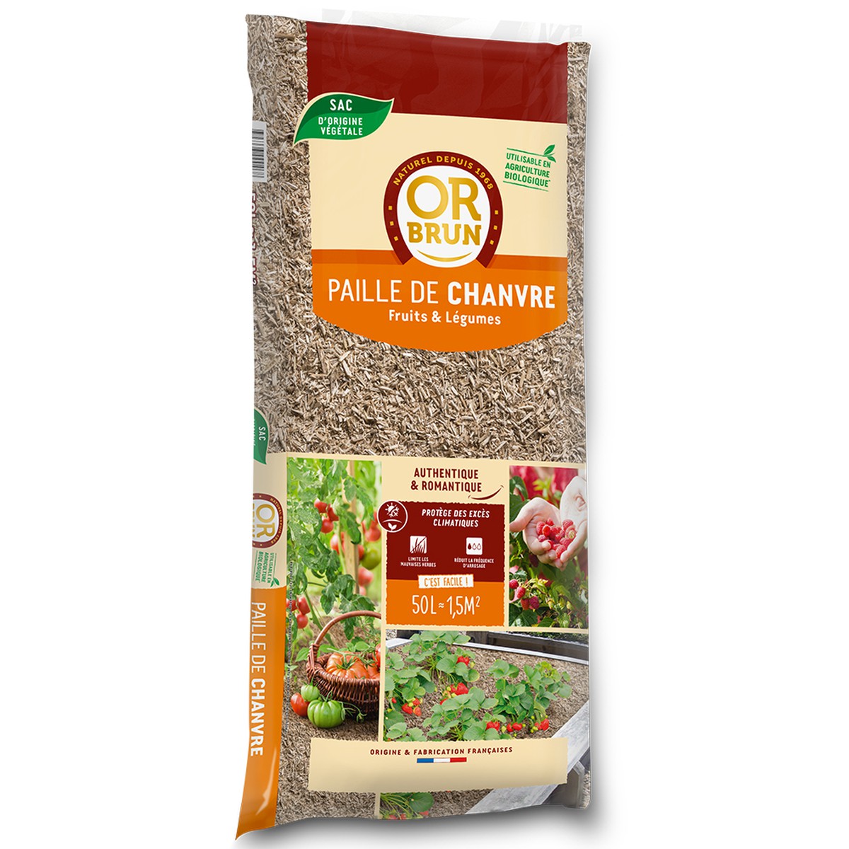 Or brun  Paillis De Chanvre 50L  50L