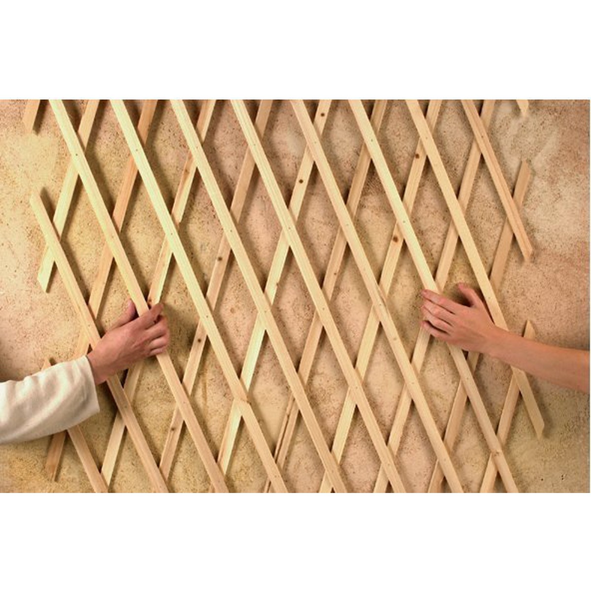 Nortene  TRELLIWOOD Treillis extensible bois Bois Brun brou de noix 1x2m