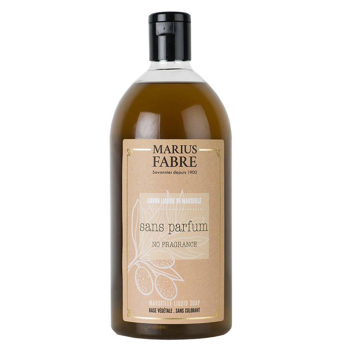 Marius Fabre  Savon Liquide de Marseille 1 L recharge Sans Parfum 1900  1L