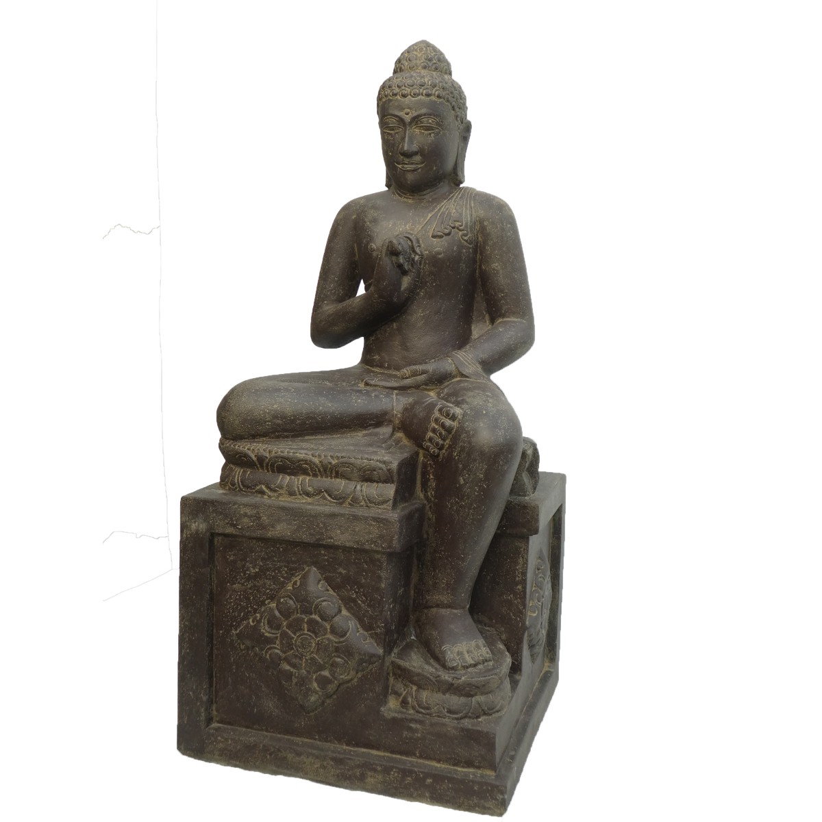 Schilliger Sélection  Bouddha sur piedestal  44x35x158cm