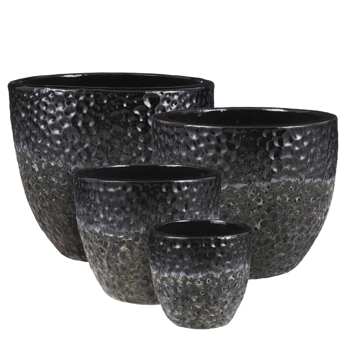 Schilliger Sélection Vulcano Pot Vulcano rond Noir (vendu à la pièce) Noir 46x38cm