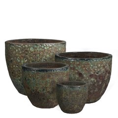 Schilliger Sélection Vulcano Pot Vulcano rond Vert (vendu à la pièce) Vert lichen 46x38cm