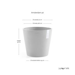   Pot Ecopots Amsterdam  40 Gris anthracite 40x35cm 28l