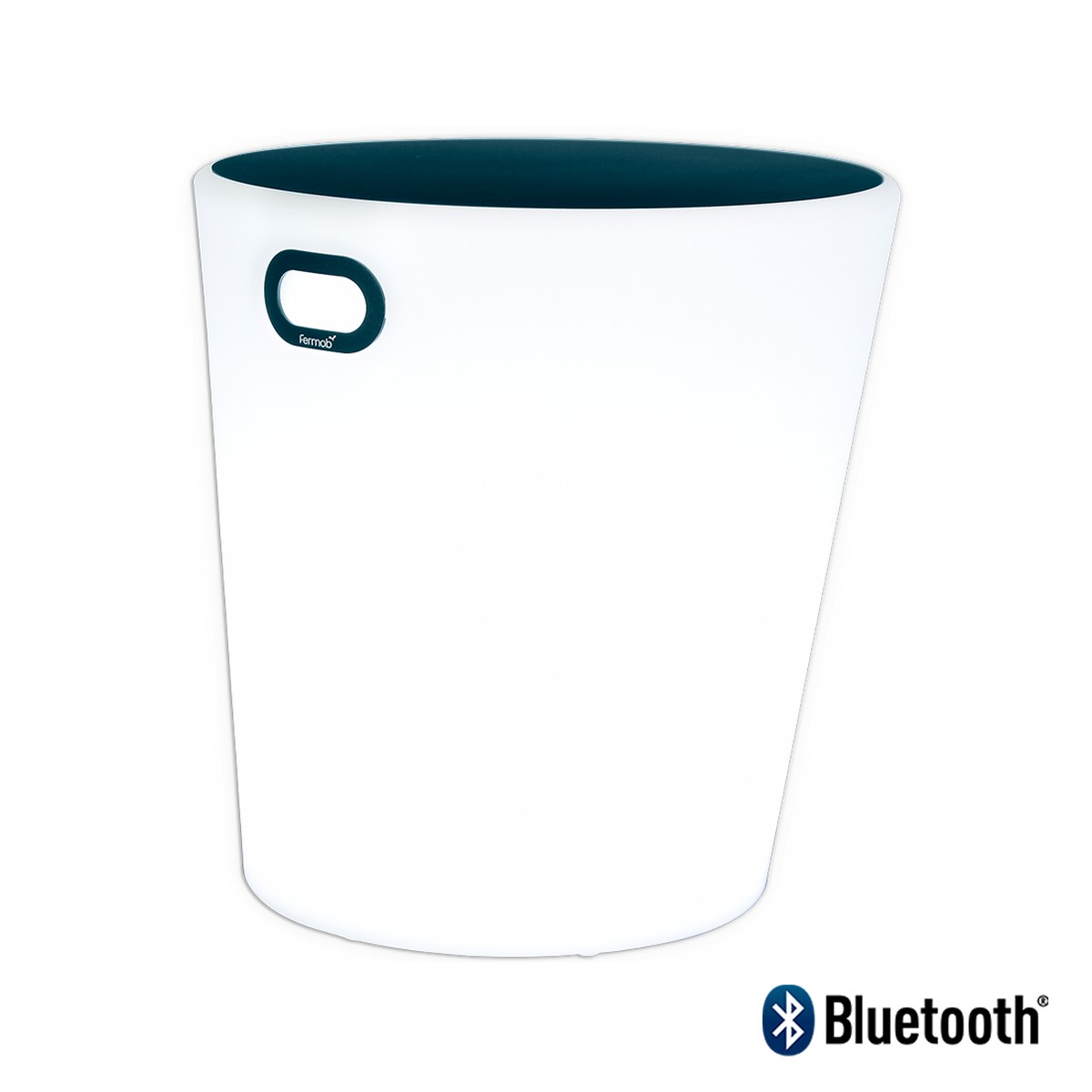 Fermob Inoui Inoui Tabouret Lumineux H44 Bleu azur foncé L 41.9 x l 41.9 x H43.9cm Diam : 41.9