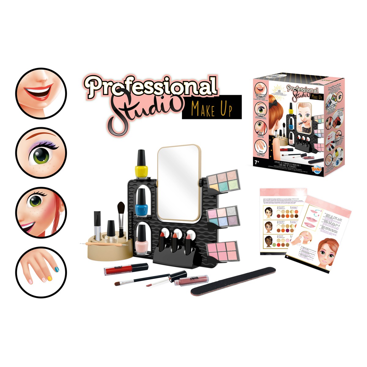 Beauty Lab Voor Kinderen BUKI 5421 Professional Studio Beauty Set – Maak Zelf Natuurlijke Shampoo, Maskers & Crèmes | 15 Recepten Badparels Shampoo Maken
