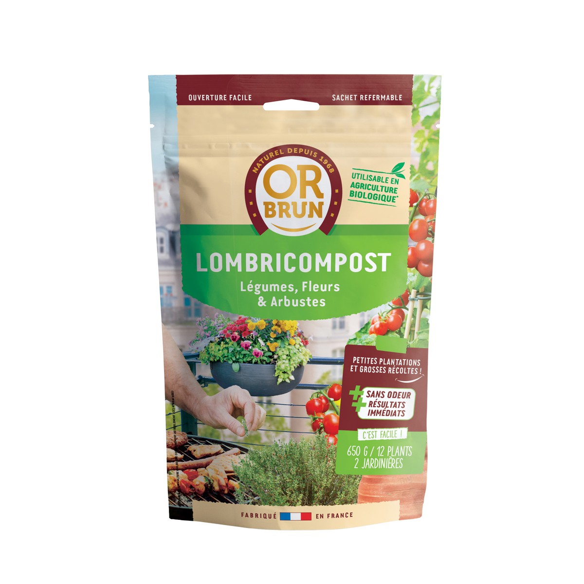 Or brun  Lombricompost 650G  