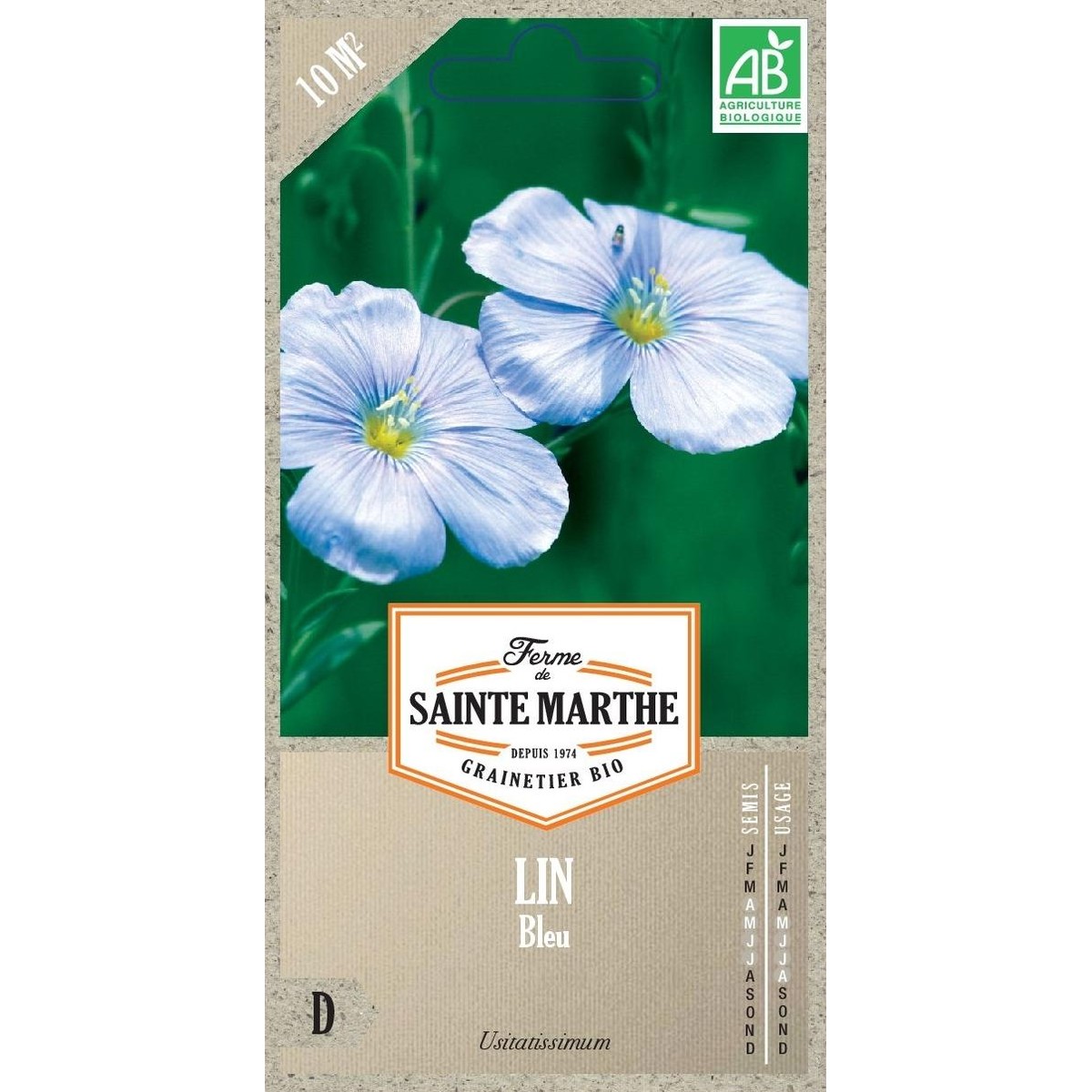 Plantes à massif, Ferme de Sainte Marthe Lin Bleu AB Annuelle Pour 10 — free download