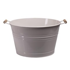 Schilliger Design  Bassine Poignée en Bois Alizé L Blanc crème 39x30x25cm
