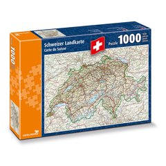   Puzzle Carte de la Suisse  55x273x373mm