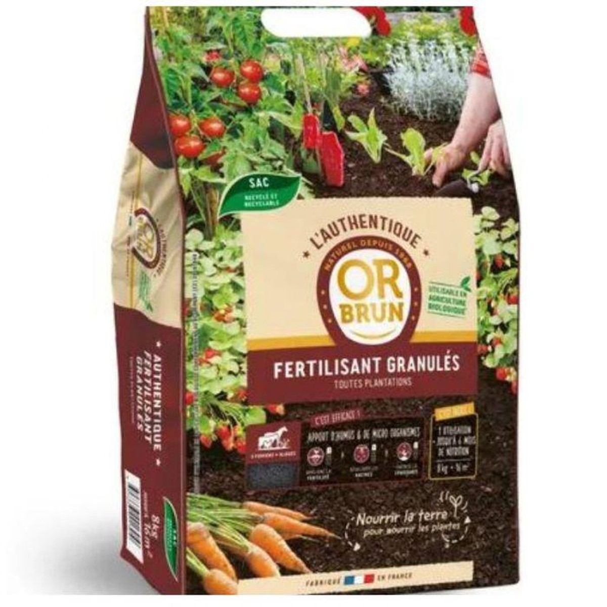 Or brun  L'Authentique Fertilisant Granulés 8kg v21 Sans couleur 