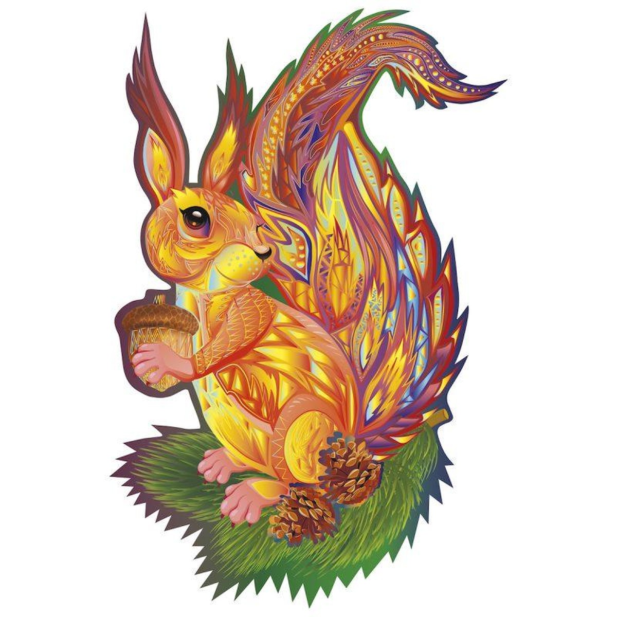   PZ BOIS - L'ECUREUIL TOUFFU 118PCS - S  