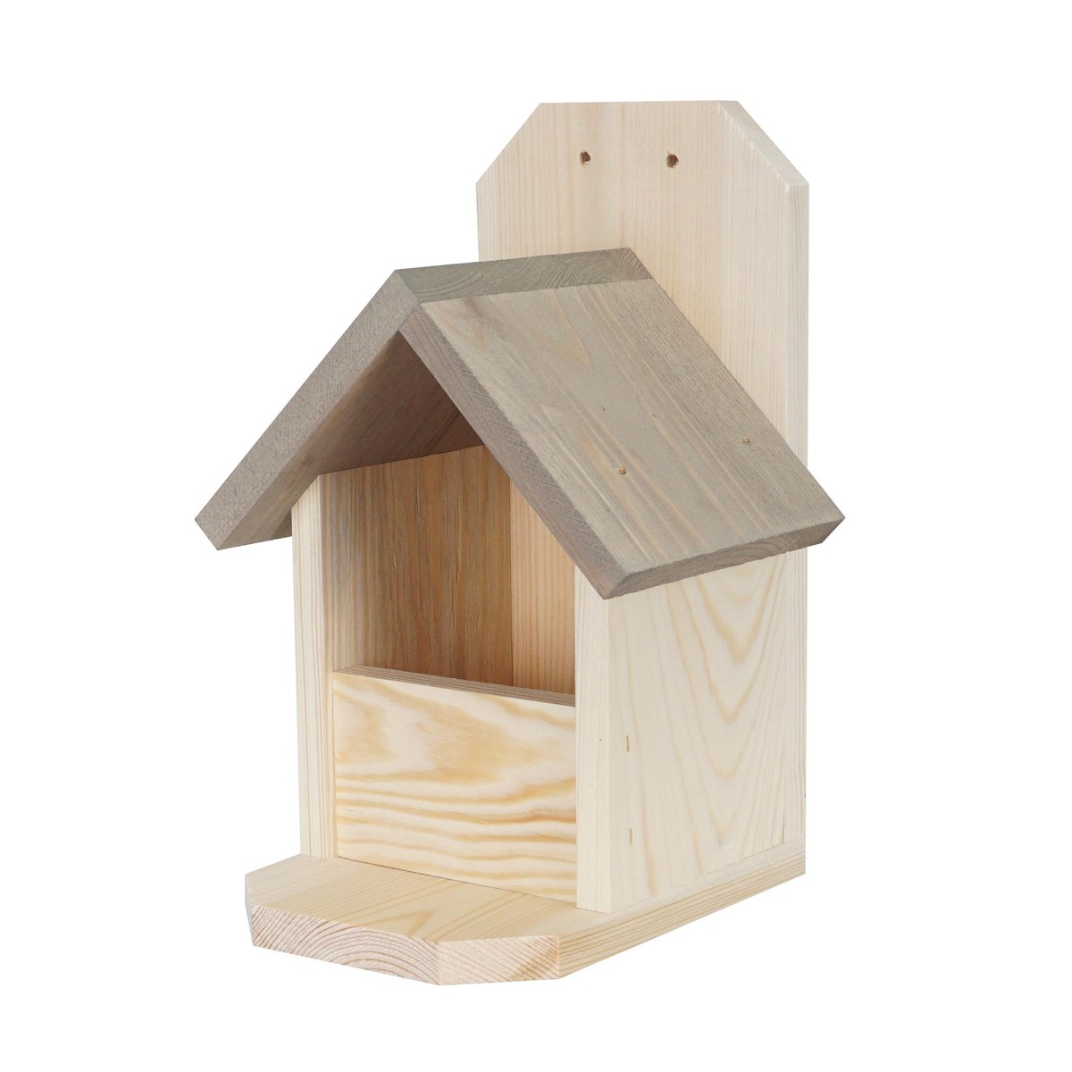 Mangeoire Écureuil En Bois Naturel Greenkey – Avec Couvercle Mobile Et Ouverture Astucieuse
