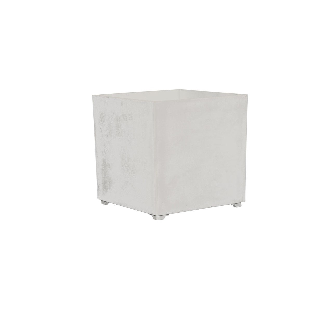  NOVA VITA Pot cubique 40x40 sans trous Artplast Blanc albâtre 400x400x400mm 50L