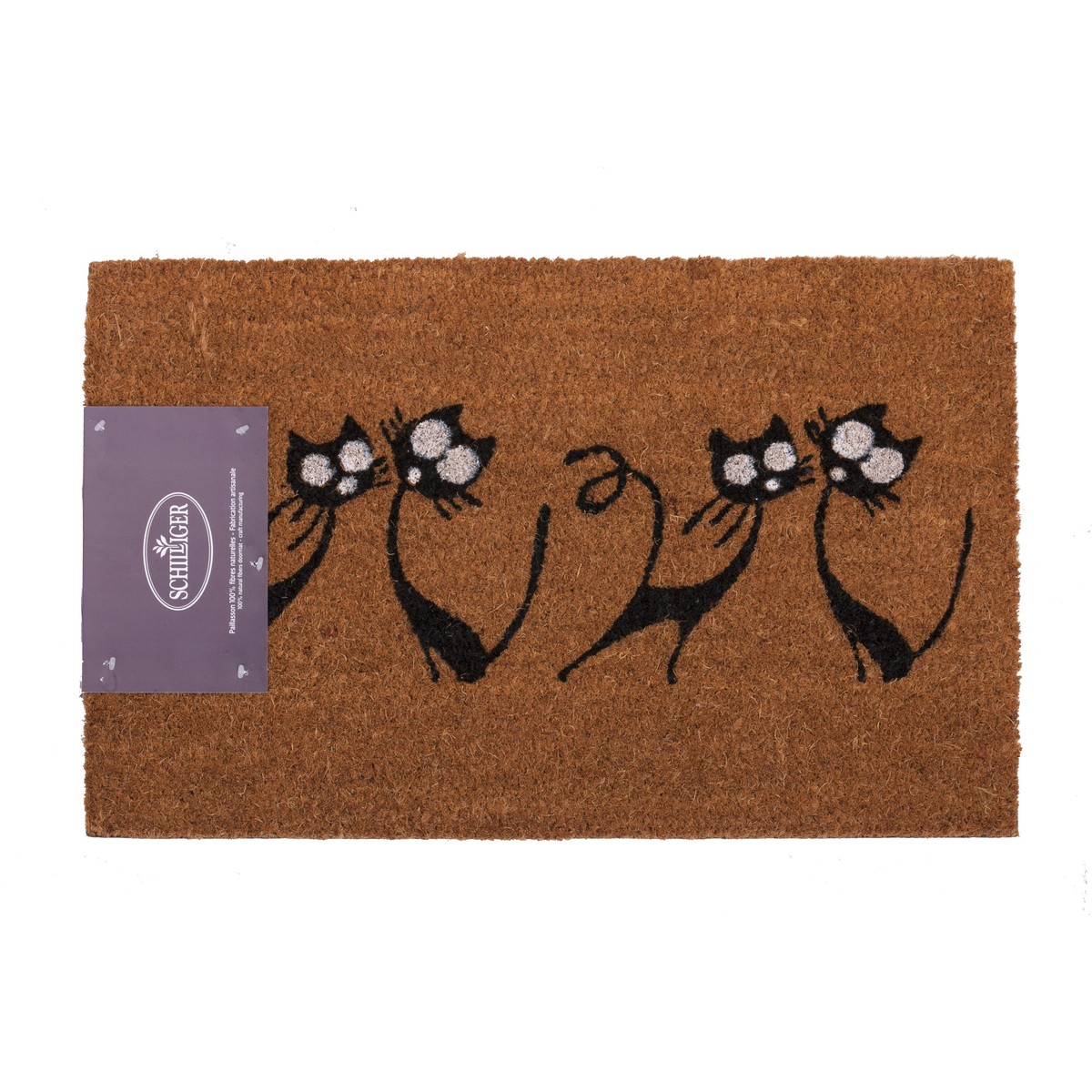Schilliger Design  Paillasson 4 Chats Beige Sans couleur 41x61x16cm