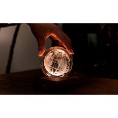   Lumière Cristal Ambre Globe Sans couleur 8x8x12cm