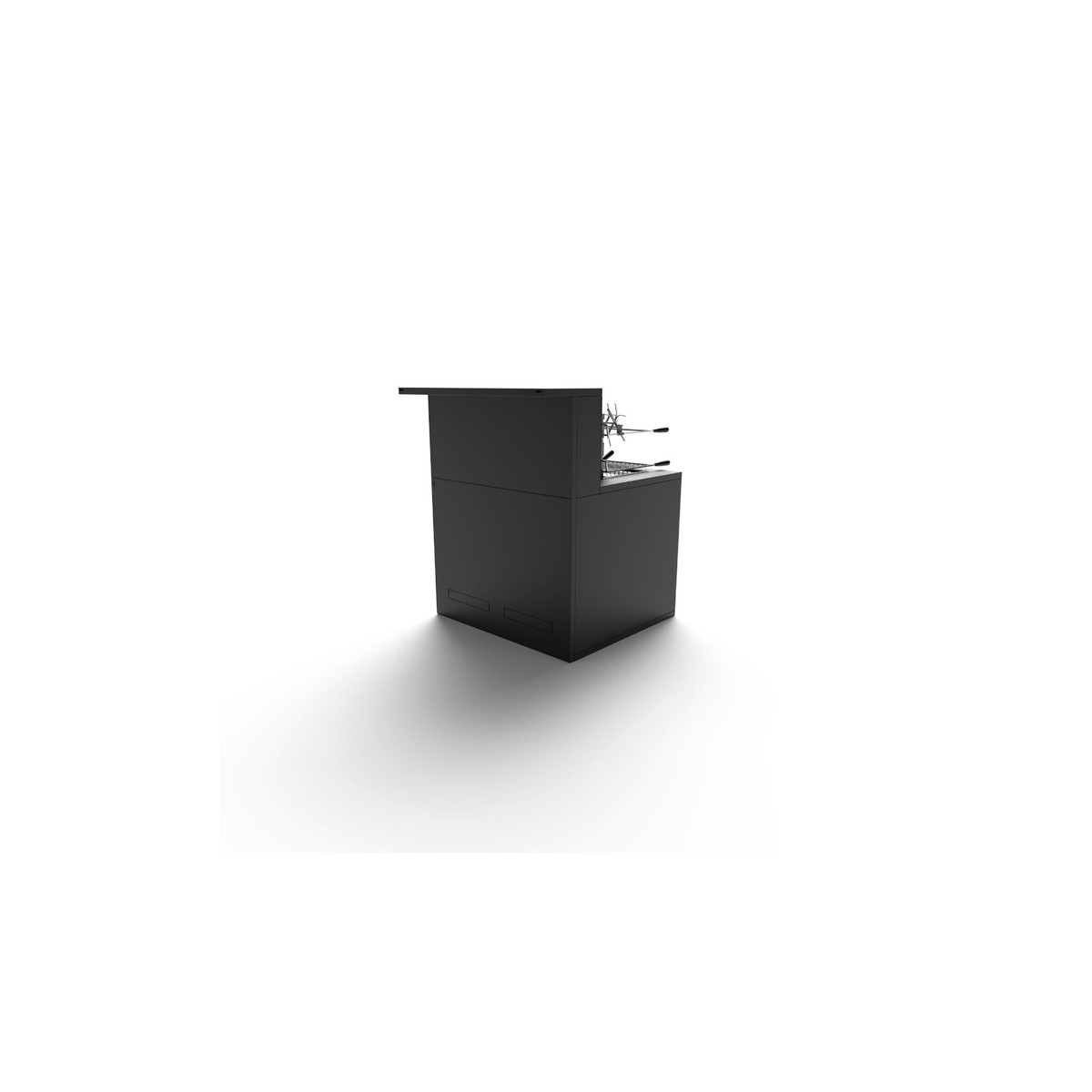 Forge Adour TABLES ROULANTES Suppor gril acier 66 Comptoir Bar noir  