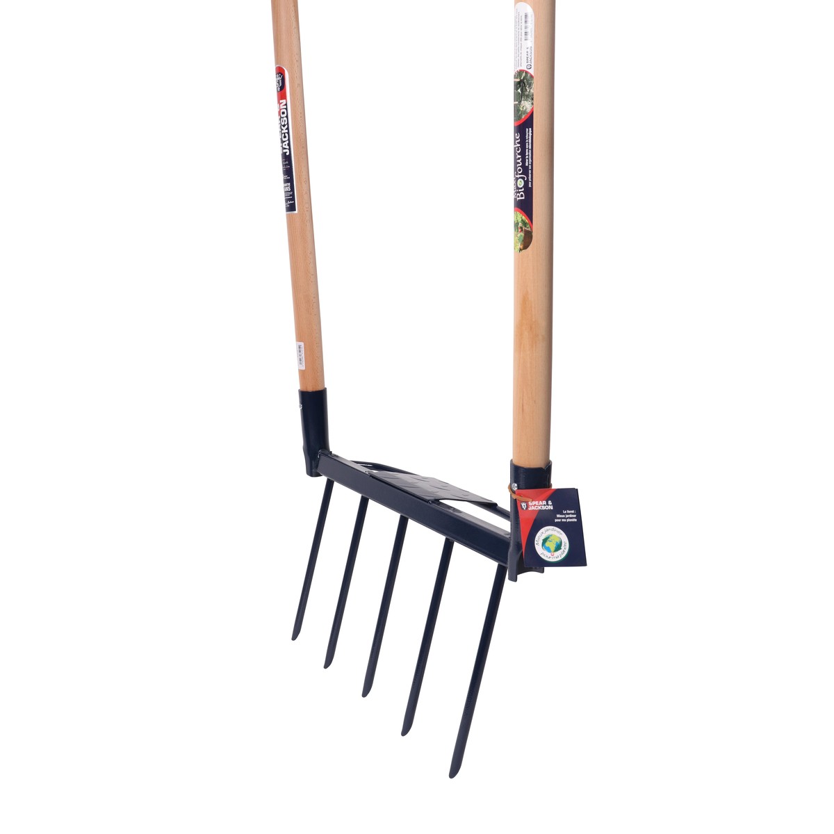 Biofourche 4 Dents Spear & Jackson - Manche Bois 110 Cm, Pour Jardinage écologique