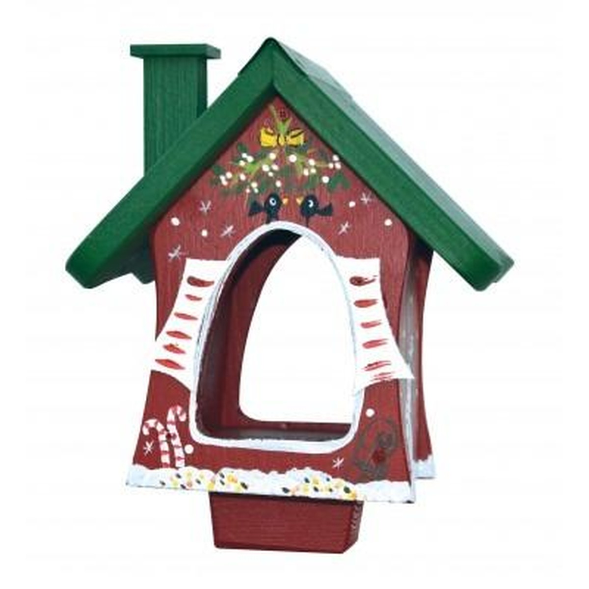  Vogevilla Petite Mangeoire  Magie de l'Hiver Rouge fraise 21x21x23cm