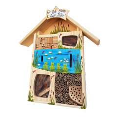  Vogevilla Grands Hotel à insectes, grenouilles peintes Garden Dreams Bleu cyan clair 10x42x58cm