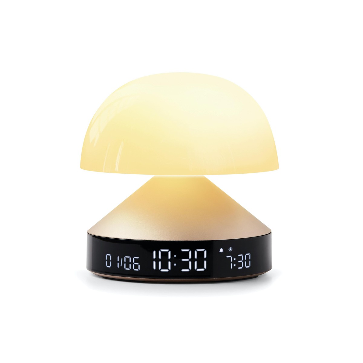  Lexon Réveil Lexon Mina Sunrise Jaune d'or 14.9x15.1x12cm