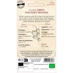 Ferme de Sainte Marthe  Tomate Green Doctor'S Frosted  nbr de graines 30